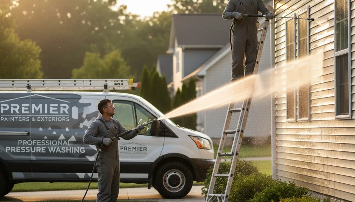 Vinyl siding pressure cleaning in Stockton, CA for cleaner, curb-appeal boosting home exteriors